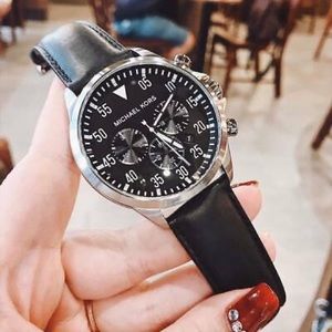 Michael kors gage leather watch